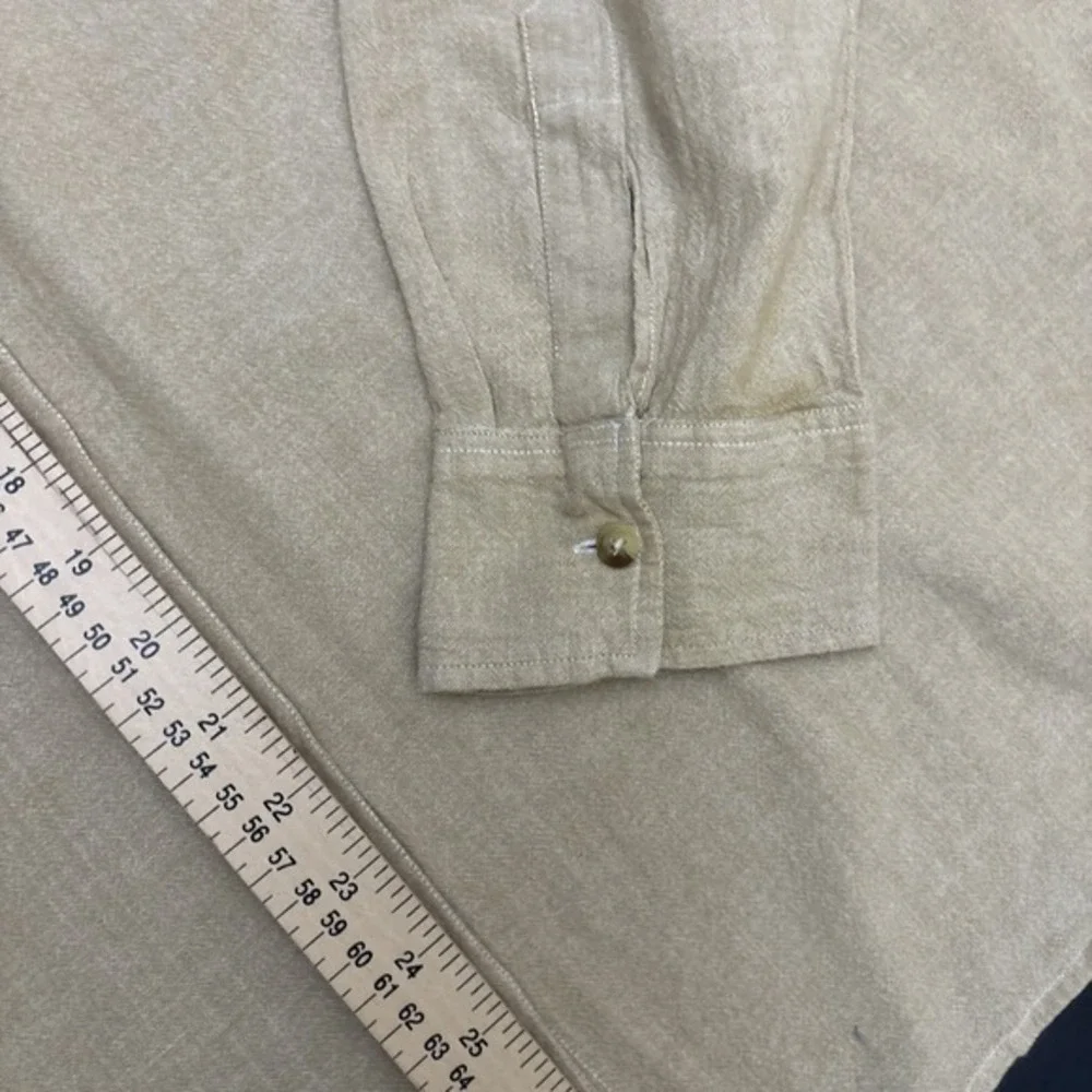 Country Store Women's Tan Button Up‎ Shirt Embroidered Pumpkins Fall Size 2X
